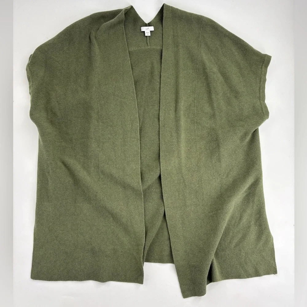 J. Jill Forest Green Open Front Cardigan - Picture 6 of 8